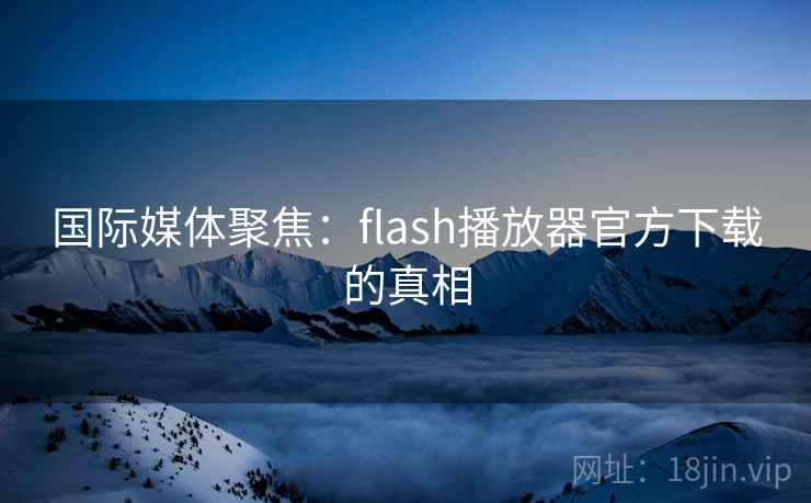 国际媒体聚焦:flash播放器官方下载的真相 第2张 国际媒体聚焦:flash播放器官方下载的真相 第2张